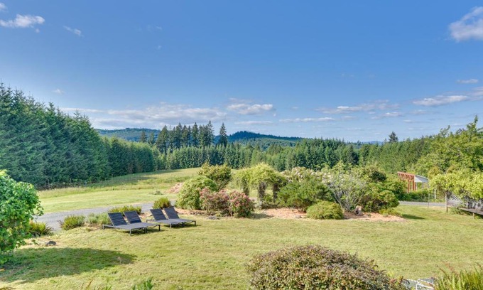 Carrolls Maison | Rainier Home on 20 Acres with Blueberry Farm!