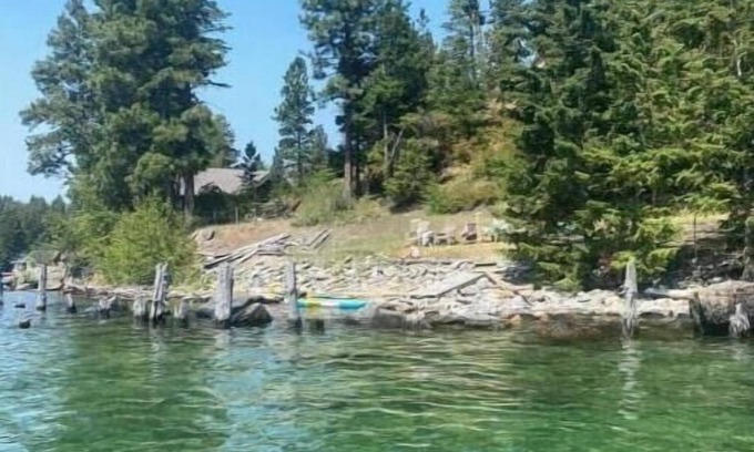 Woods Bay Maison | RARE FIND: Over 200' of Flathead Lake Lakefront with distinctive home