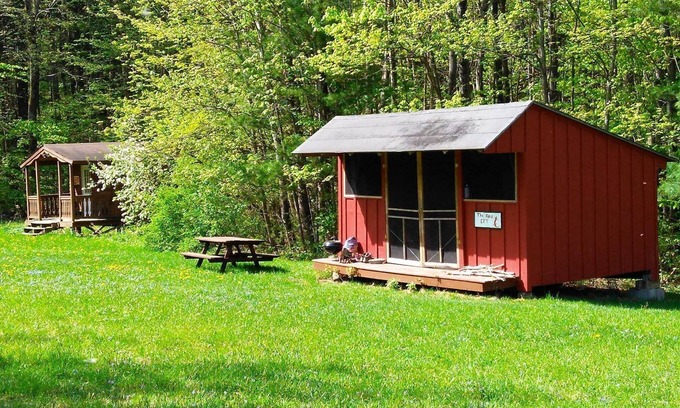 Dryden Cabine | Red Eft Rustic Camping Cabin at Camp Earth Connection