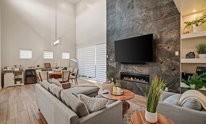 El Paso Maison | Relax and recharge in this stylish West El Paso home featuring a spacious king suite, dedicated workspace, and a private fenced backyard with BBQ grill and outdoor seating. Just minutes from shopping, dining, and hiking trails, it’s the perfect stay!