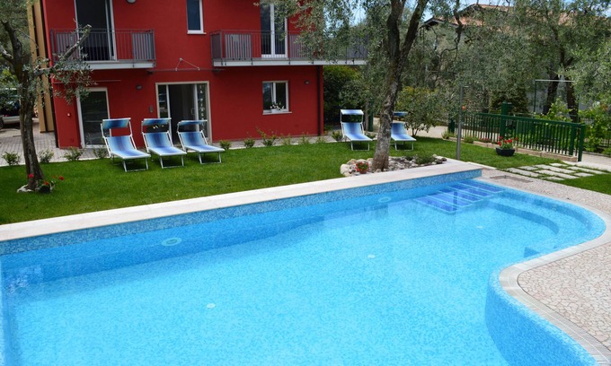 Malcesine Appartement | Résidence "La Pergola" zone centrale, jardin, piscine, parking