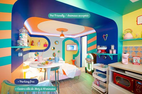 Le Ban-Saint-Martin Appartement | Retro Candy Lounge, avec terrasse et parking