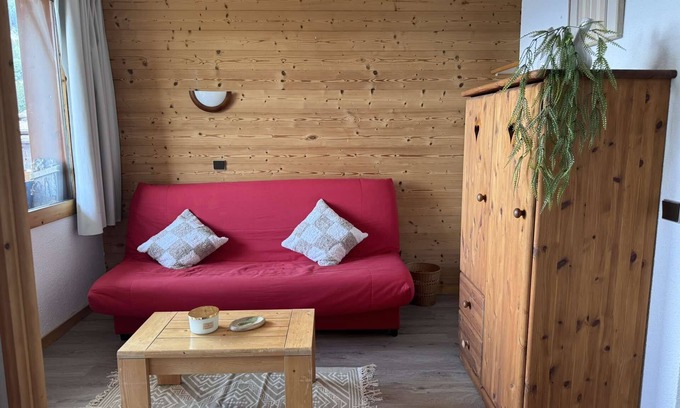 Les Avanchers-Valmorel Appartement | Le Roche Combe 10 - Agréable studio divisible offrant une magnifique vue sur la vallée