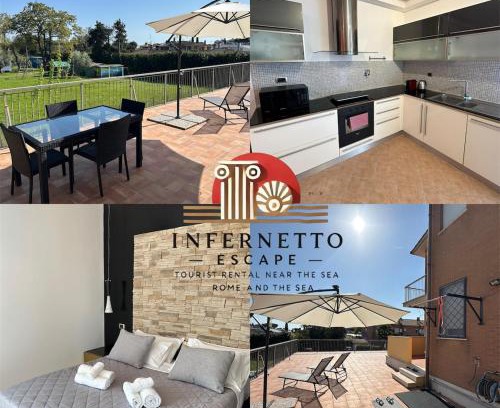 Zona XXX Castel Fusano Appartement | Roma Infernetto Escape apt 4 guest 1bedr 280mq terrace