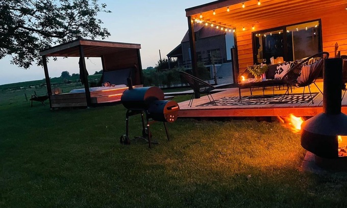 Pepingen Chalet De Ski | Chalet romantique avec jacuzzi en pleine nature