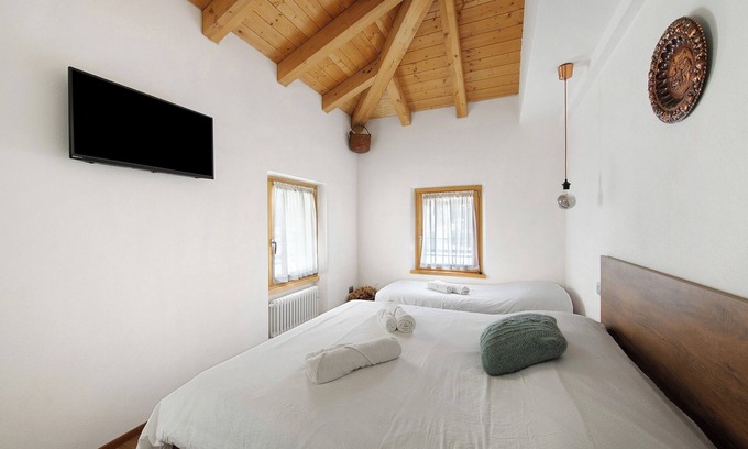 Pieve di Cadore Appartement | Chambre '3- Nene Lidia' avec terrasse partagée, jardin privé et Wi-Fi