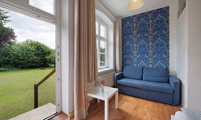 Schlagsdorf Appartement | Chambre 'Blaues Zimmer' avec jardin partagé et Wi-Fi