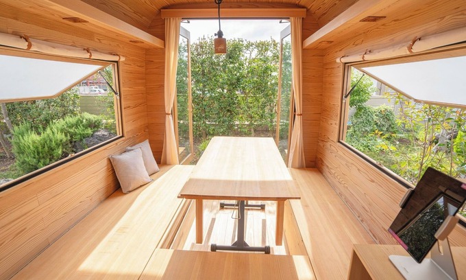 Utsunomiya Cottage | Room only 1 night plan Wooden trailerstyle tiny house lodging bedding futon /Utsunomiya Tochigi