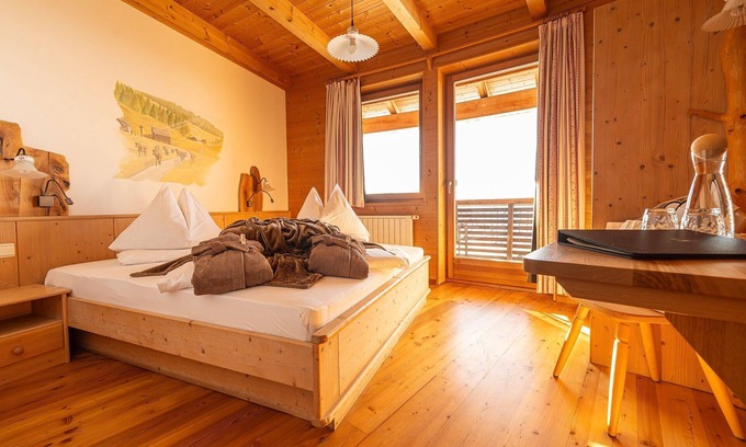 Plancios Appartement | Chambre 'Rossalm Panoramazimmer 5' avec Terrasse partagée, Jardin partagé et Wi-Fi