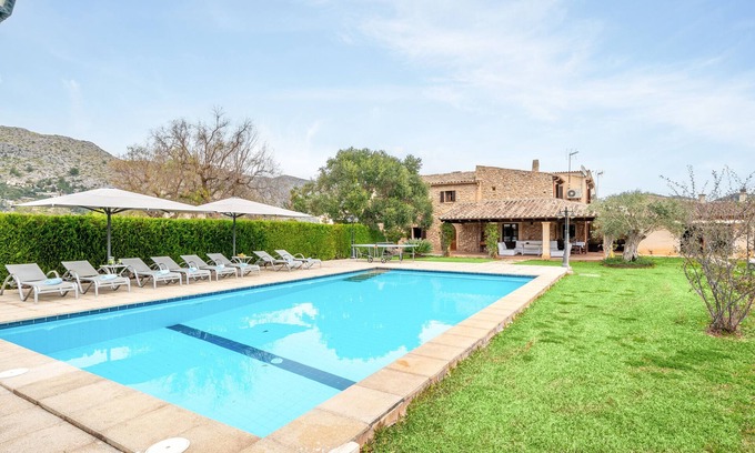 Pollensa Villa | Villa spacieuse "Villa Agnes" avec vue sur les montagnes, piscine, terrasse et jardin