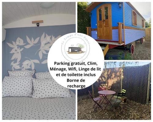 Montmerle-sur-Saone Lit Et Petit-Déjeuner | Roulotte Authentique 'Le Temps d une Pause" en face du Beaujolais - Climatisation et Borne recharge véhicule électrique