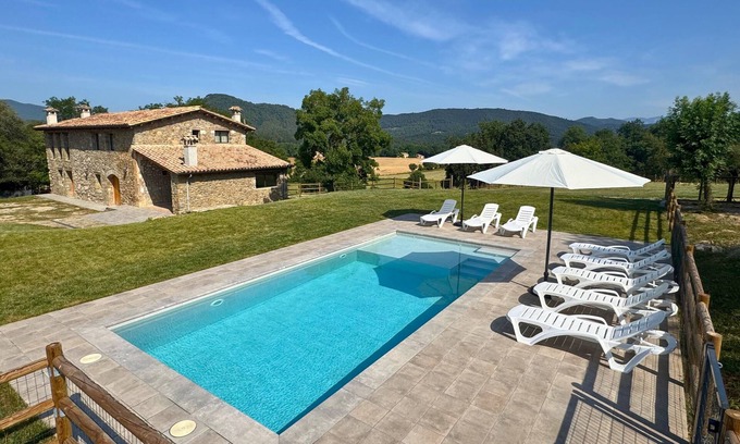 Sant Miquel de Campmajor Maison | Rural House 'La Rossa' with Mountain Views, Private Pool and Wi-Fi