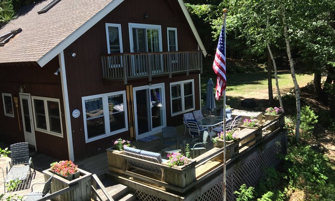 Wolfeboro Cottage | Rust Pond, Wolfeboro NH, Beau chalet calme au bord du lac, "Campbellot"