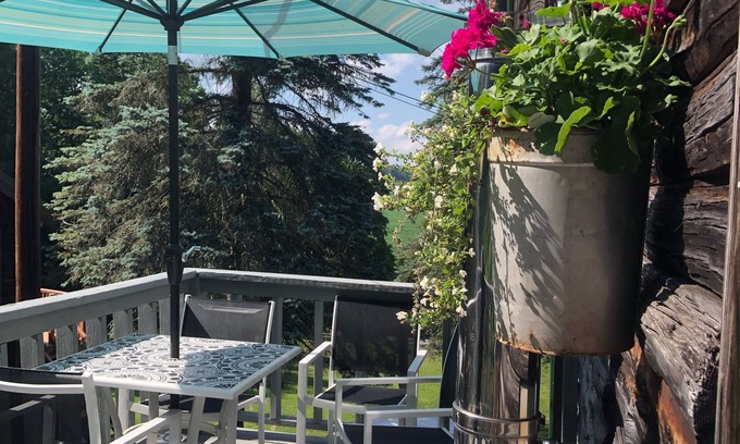 Laurens Appartement | Rustic and charming apartment above detached log garage. 10 mins from A.S.V.