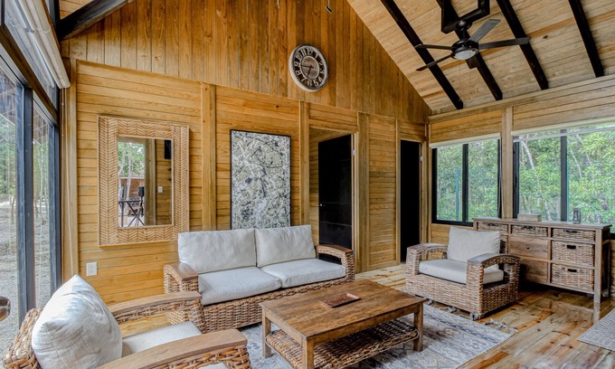 Tulum Appartement | Rustic and secluded apt. with private deck, kitchenette, and partial AC