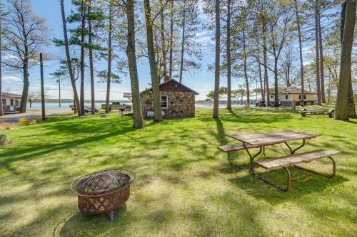 Stone Lake Maison | Rustic Cabin with Fire Pit, Steps to Sand Lake!
