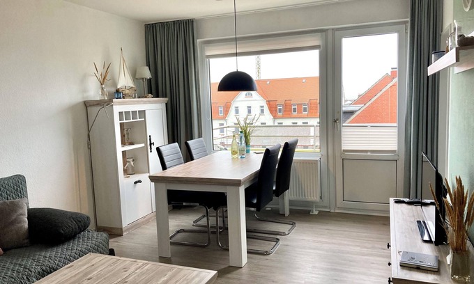 Wangerooge Appartement | Südbalkon mit Blick Über den Osten der Insel