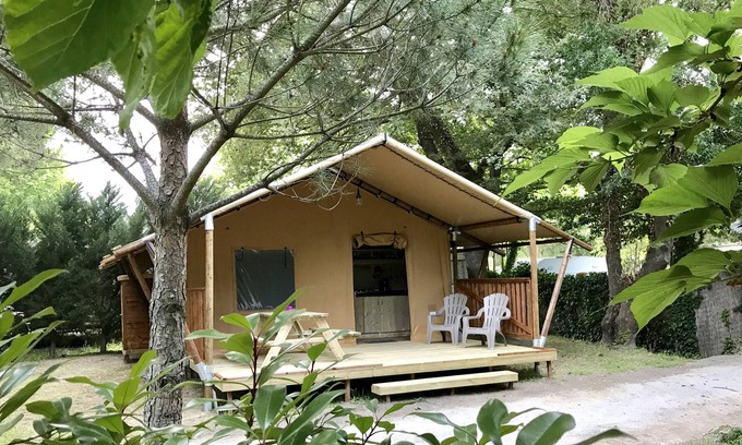 Argeles-sur-Mer Cottage | Tentes Safari - Tente Glamping Ageles Plage au bord de la mer - Plage - Camping avec piscine