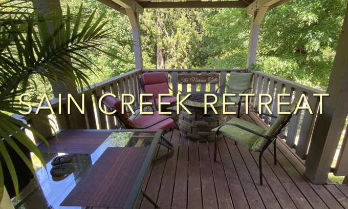 Gaston Cabine | Sain Creek Retreat at Hagg Lake, OR, 1 BDR/1BATH secluded Cabin sleeps 3 with AC