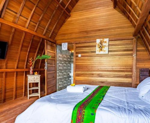 Kintamani Lit Et Petit-Déjeuner | Sandan Agsro Resort Bungalow Kamar Kayu