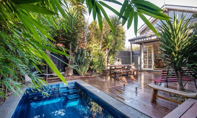 Sandringham Maison | Sandy Village Retreat Heated Pool Bay Views