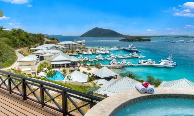 Scrub Island Appartement | Scenic Ocean Haven Beside Marina, Calm Harbor and Island Dock Walks