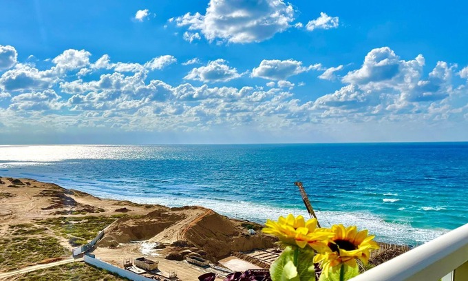 Tel Aviv Appartement | Projet Sea & Sun Front de plage - luxe 4. Appartement de vacances 5 pièces - gymnase et piscine