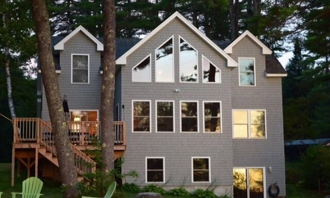 South Casco Maison | Maison du lac Sebago avec plage de sable