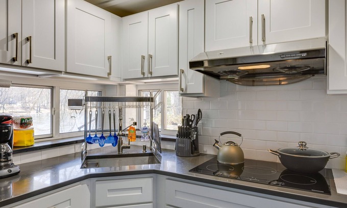 Martins Creek Maison | Secluded Riverfront Bangor Home w/ Fire Pit!