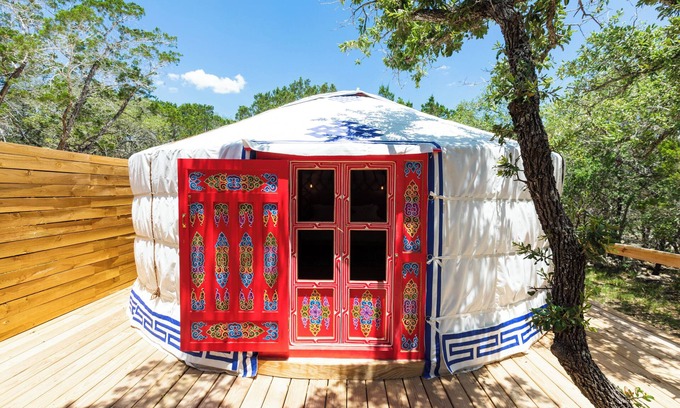 Dripping Springs Cabine | Secluded, Romantic Yurt w/Hot Tub at The Yurtopian - "Carrie"