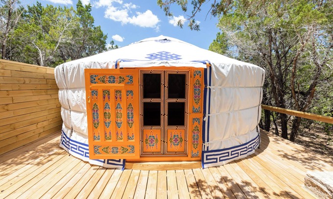 Dripping Springs Cabine | Secluded, Romantic Yurt w/Hot Tub at The Yurtopian - "Dottie"