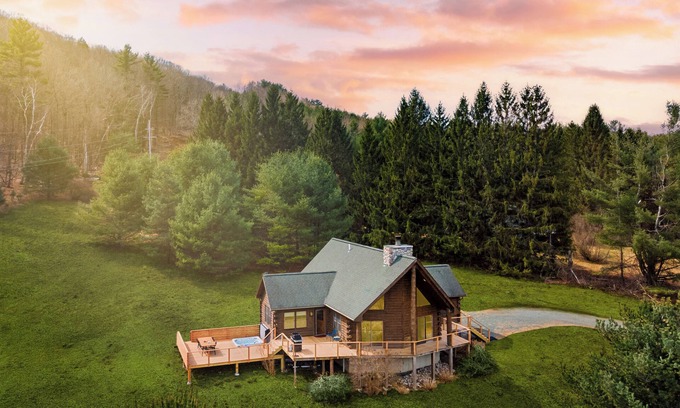 East Chatham Maison | Secluded w/ Deck Views, Hot Tub, & Ping Pong | Hudson in the Berks by AvantStay