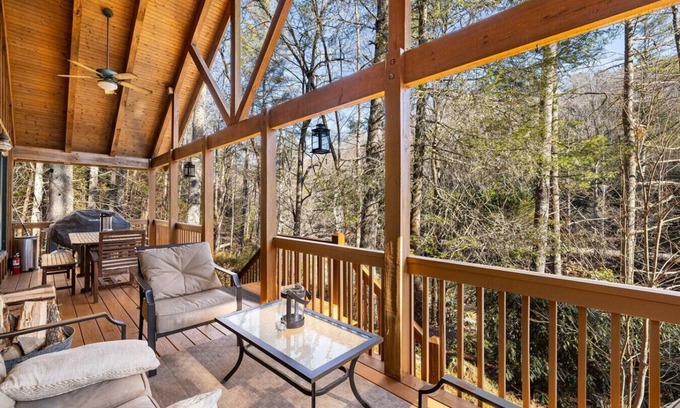 Brevard Maison | Serene Cabin Overlooking Trout Pond on 66 Acres