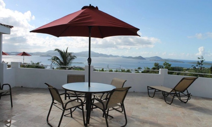 Estate Pastory Villa | Sunset Ridge Villas, Unit D|Master Suite|Patio|Pool|STT View