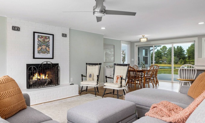 Kittery Maison | Serene WaterView House, Hot Tub, Fireplace, Large Deck & Yard!