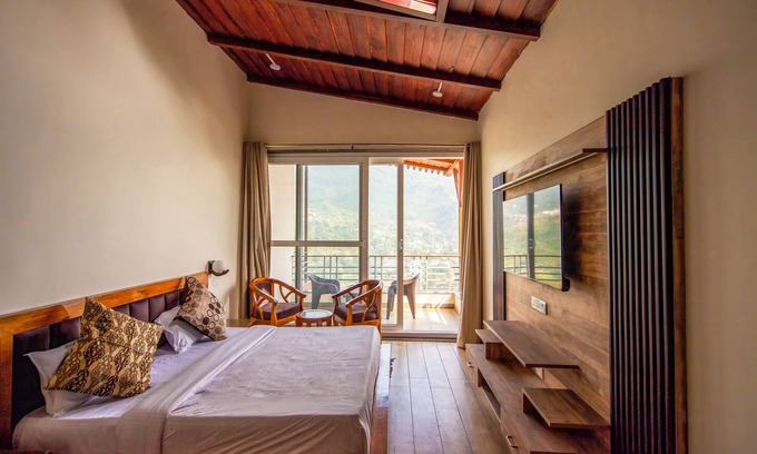 Bhimtal Lit Et Petit-Déjeuner | Shanti Kunjj : Lake View Room Galaxy