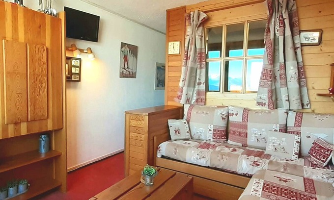 Aime Appartement | Studio cabine ski aux pieds, 4 pers, animaux admis, parking