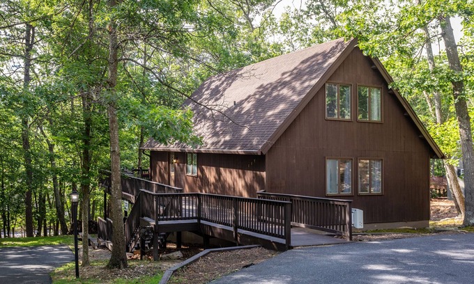 Keezletown Maison | Ski Slope Views, Fireplace, Game Room & Loft Retreat