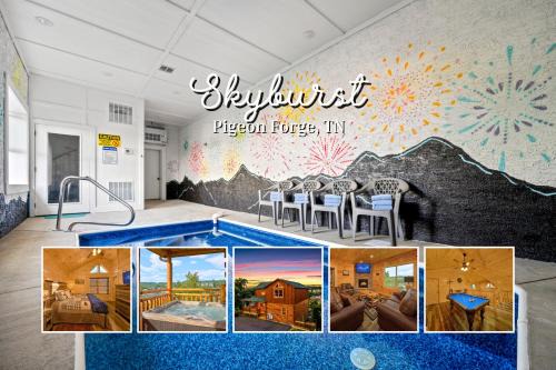 Pigeon Forge Maison | Skyburst - Relax & Play! Pool, Hot Tub, Games & Theater Room