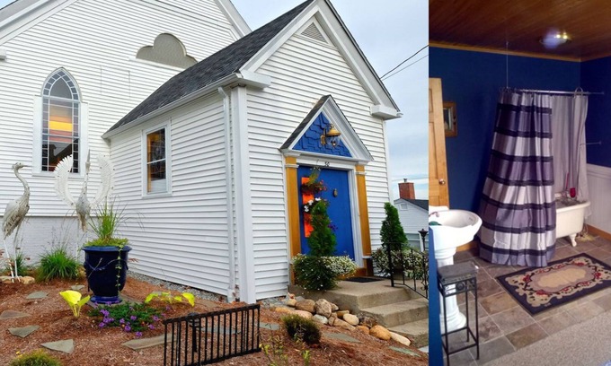 Wolfeboro Maison | Dormez comme un ange dans une vieille église - Blue Room