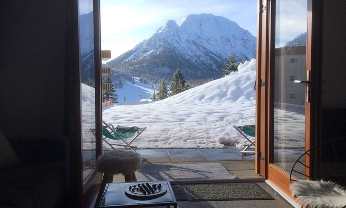 Montgenevre Appartement | MONTGENEVRE T4, plein sud, récent, standing, 68 m², 6 couchages terrasse, balnéo