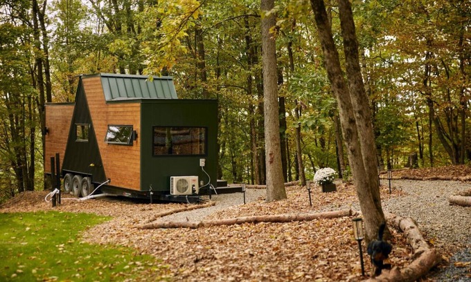 Cambridge Maison | Tiny house-Design-Douche-Vue sur Montagne-Oak House