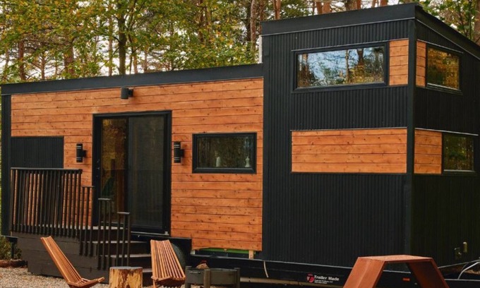 Cambridge Maison | Tiny house-d'exception-Douche-Vue sur Montagne-Maple House