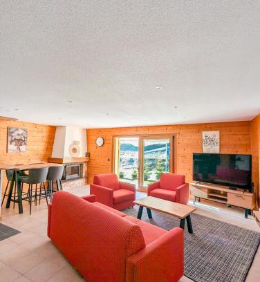 Morgins Appartement | Spacieux appartement Morgins cheminée, terrasse et jardin