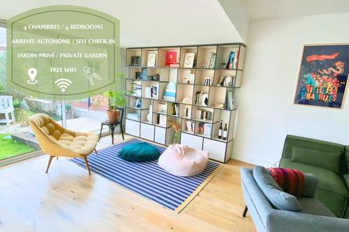 Cauderan Appartement | Spacieux et lumineux - 4 chambres - Jardin - WIFI