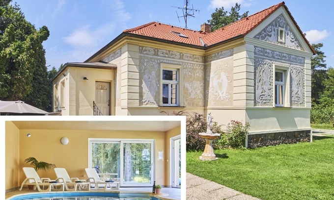 Plana nad Luznici Villa | Spacious 6-bedroom Villa Fontana with indoor heated pool and sauna.