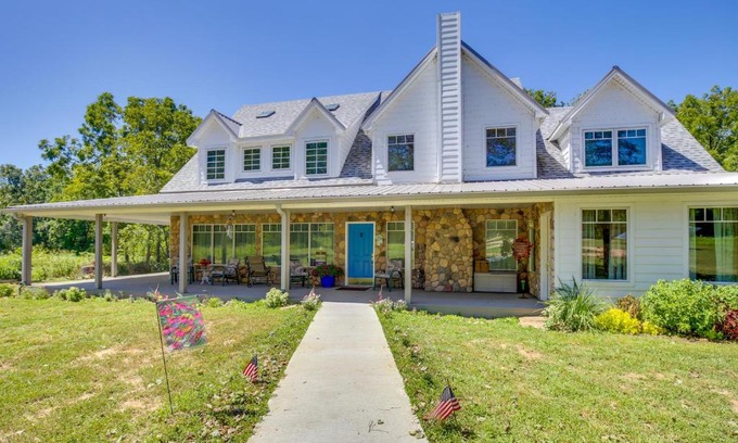 Shook Maison | Spacious and Secluded Shook Home with Private Hot Tub!