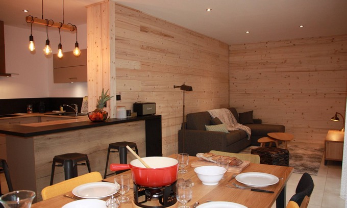 Morillon Appartement | Appartement spacieux de 95 m2 à Morillon Village avec garage privé.