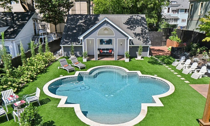 Midtown Maison | Spacious Atlanta Mansion. 6-bed 5 Bath home with pool & sauna. near Piedmont