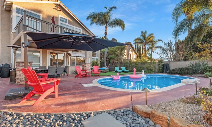 Rancho Penasquitos Maison | Spacious Canyon-View Retreat - Serene, Family-Friendly, Pool, Sauna & Game Room